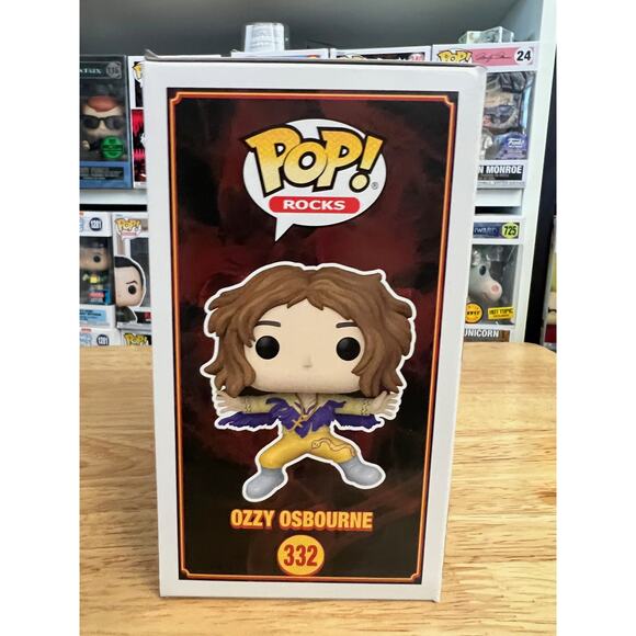 VAULTED EXCLUSIVE Ozzy Osbourne Purple Fringe Outfit Funko Pop Rocks #332 Black - Picture 2 of 6
